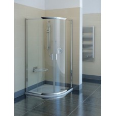 Blix - Cabina dus semirotunda 80 Alb/Transparent